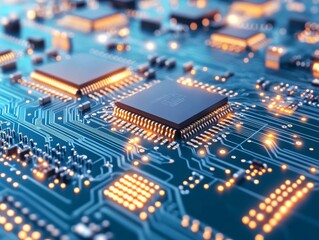 A high-tech industrial setting. Generative AI