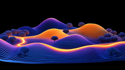 Paysage abstrait lumineux