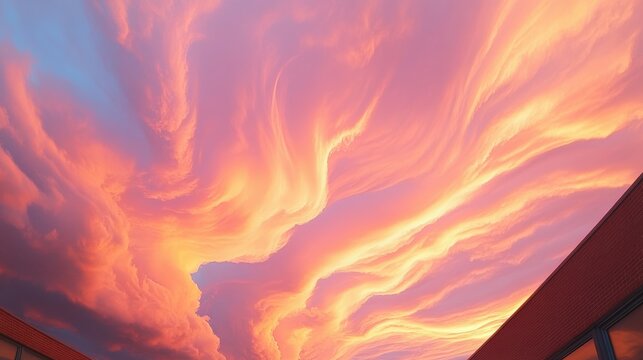 A stormy sky with clouds rolling in signaling a change in weather.