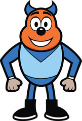 cartoon dog with a bone