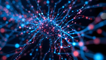 Neural data connections. ai generated image