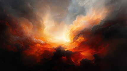 Fototapeta premium A gas cloud illuminated by a brilliant burst of light casting shadows.