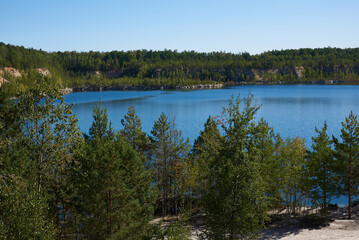 Fototapeta premium Beautiful summer lake in Ukraine