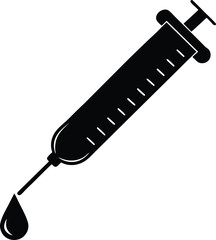 Bloodletting lancet silhouette illustration