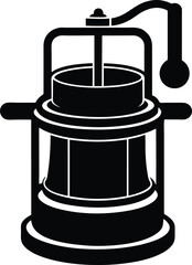 Butter Churn Silhouette Illustration