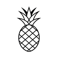 Obraz premium pineapple isolated on white background,