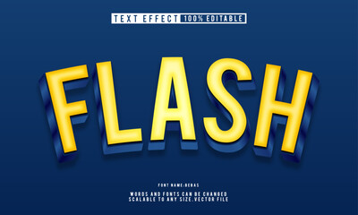 Obraz premium Flash 3D text effect with bold and dynamic editable style.