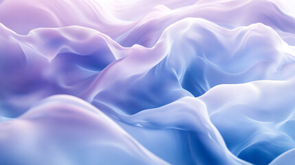 Obraz premium Abstract waves in pastel blue and lavender blend seamlessly for a dreamy effect.