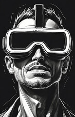 man with smart glasses