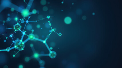 Obraz premium A digital illustration of magnesium glycinate molecular structure with a soft blue gradient background.