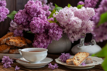Homemade traditional  delicious twice cooked biscotti, cantuccini cookies