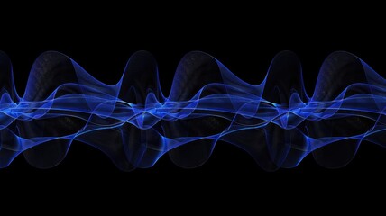 Wonderful picture of micro light sparkling particles scattered across blue flowing wave, create abstract bokeh effect perfect for background design that evoke a sense of energetic and fantasy. AIG53.