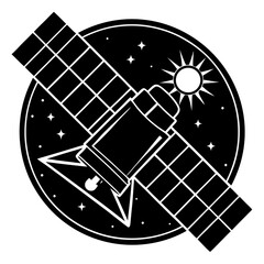 Satellite Silhouette Vector