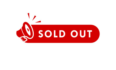 Sold out design template illustration