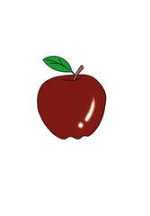 Red ripe sweet apple logo