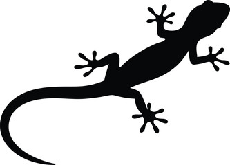 lizard black silhouette vector,lizard clip art