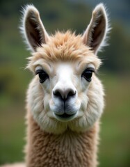 Obraz premium A close up of an alpaca looking at the camera