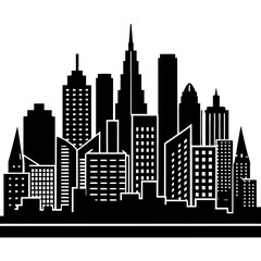 Obraz premium Skyline Silhouette Vector