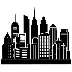 Obraz premium Skyline Silhouette Vector