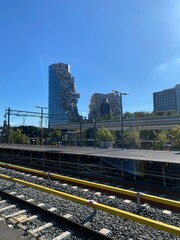 Fototapeta premium railway in the city