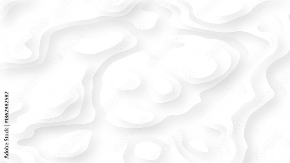 Sticker abstract white paper cut grey shadow background vector illustration. material design concept backgro