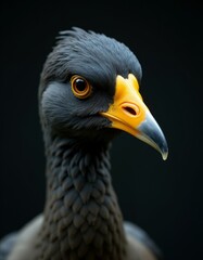 Fototapeta premium A close up of a bird with a yellow beak