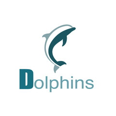This image is a logo featuring a dolphin in a sleek and minimalist design. The dolphin is depicted in a dynamic, curved position, symbolizing agility, intelligence, and freedom. The color scheme, cons
