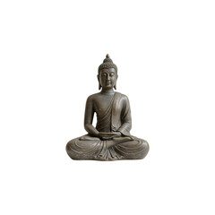 Stone buddha statue isolated on transparent background. Buddha statue png