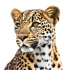Obraz premium leopard in front of white background