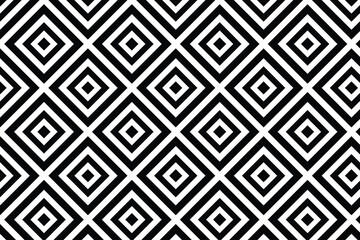 Seamless black and white layered square pattern. A bold and striking geometric design, ideal for wallpapers, branding, textiles, and high-contrast modern backgrounds.