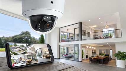 Smart surveillance camera with mobile monitoring for home security