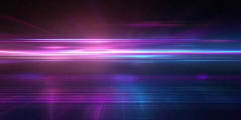 Speed lined stripes fast glowing blue purple pink colourful perspective straight dynamic futuristic illustration gradient effect light spectrum vibrant presentation dark background.