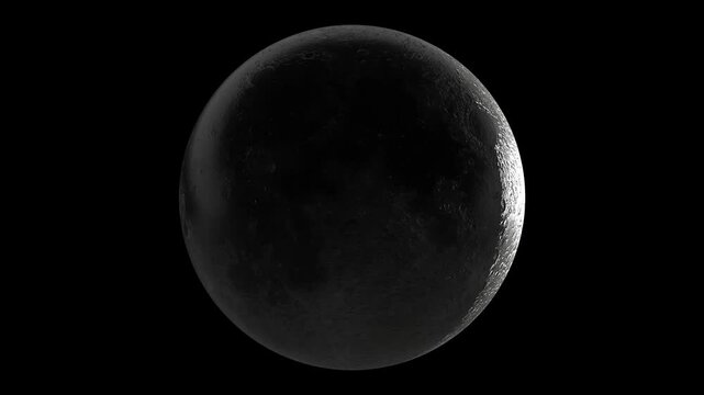 自転する月、月の満ち欠け