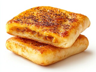 Stack of Delicious Sweet Buns with Poppy Seeds Ready to Eat