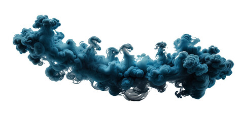 abstract vector blue smoke cloud on transparent background