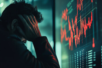 A graph displaying an upward trend, illustrating growth and increasing values over time generated with AI