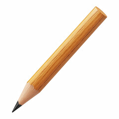 Fototapeta premium Realistic wooden pencil with sharpened graphite tip, natural texture and clean design, isolated on transparent background