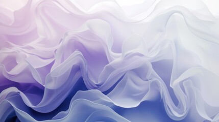 Obraz premium Abstract flowing fabric-like shapes in soft pink and blue tone. Gradient texture design. Background image of gradient purple and blue with digital wave. Wavy pattern with pastel gradient color. AIG51.
