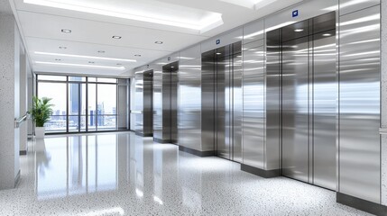 Elevator safety innovations steel vertical lifts in modern office environments