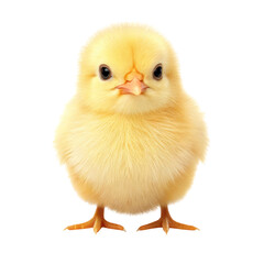 cute and fluffy chick with soft yellow feathers stands confidently, exuding charming and playful demeanor