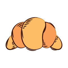 Croissant cartoon icon. Vector