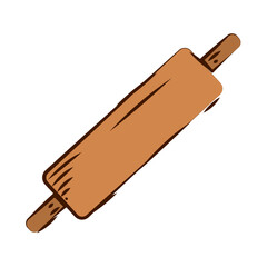 Rolling pin cartoon icon. Vector