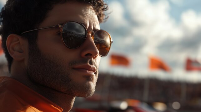Spectator watching race stadium photography outdoor close-up passion