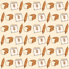 Bread flour roller pattern. Vector