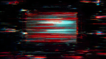 Glitch noise static television VFX. Visual video effects stripes background, CRT tv screen no signal glitch effect