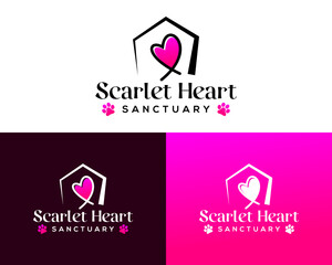 Logo design about a pet care place or sanctuary.