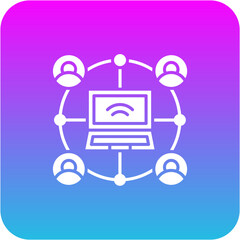 Fototapeta premium Online collaboration Icon