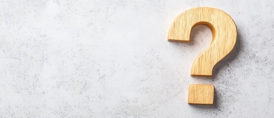 A question mark symbol is created with a blank space set against a white background