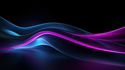 Abstract Blue and Purple Wavy Lines Create a Visual Design