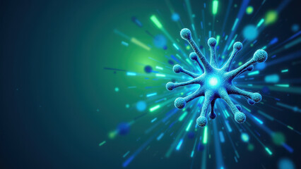 A vibrant visual representation of a molecule of magnesium glycinate with glowing light effects emanating from its center.